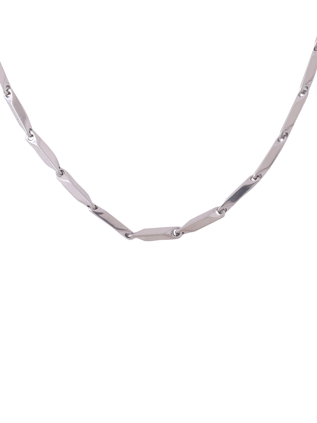 Men's Rhodium-Plated Stainless Steel Bohemian Chain