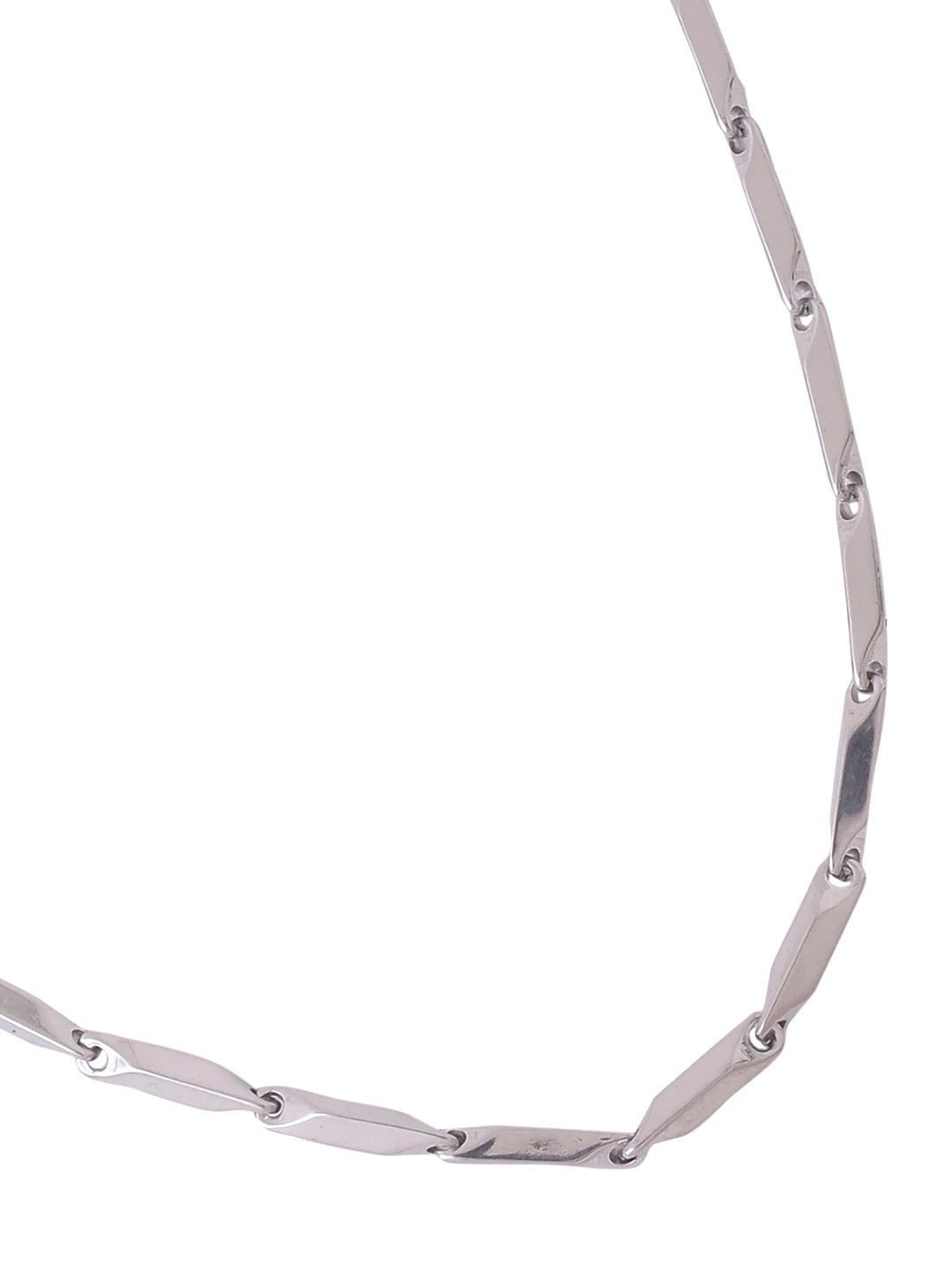 Men's Rhodium-Plated Stainless Steel Bohemian Chain