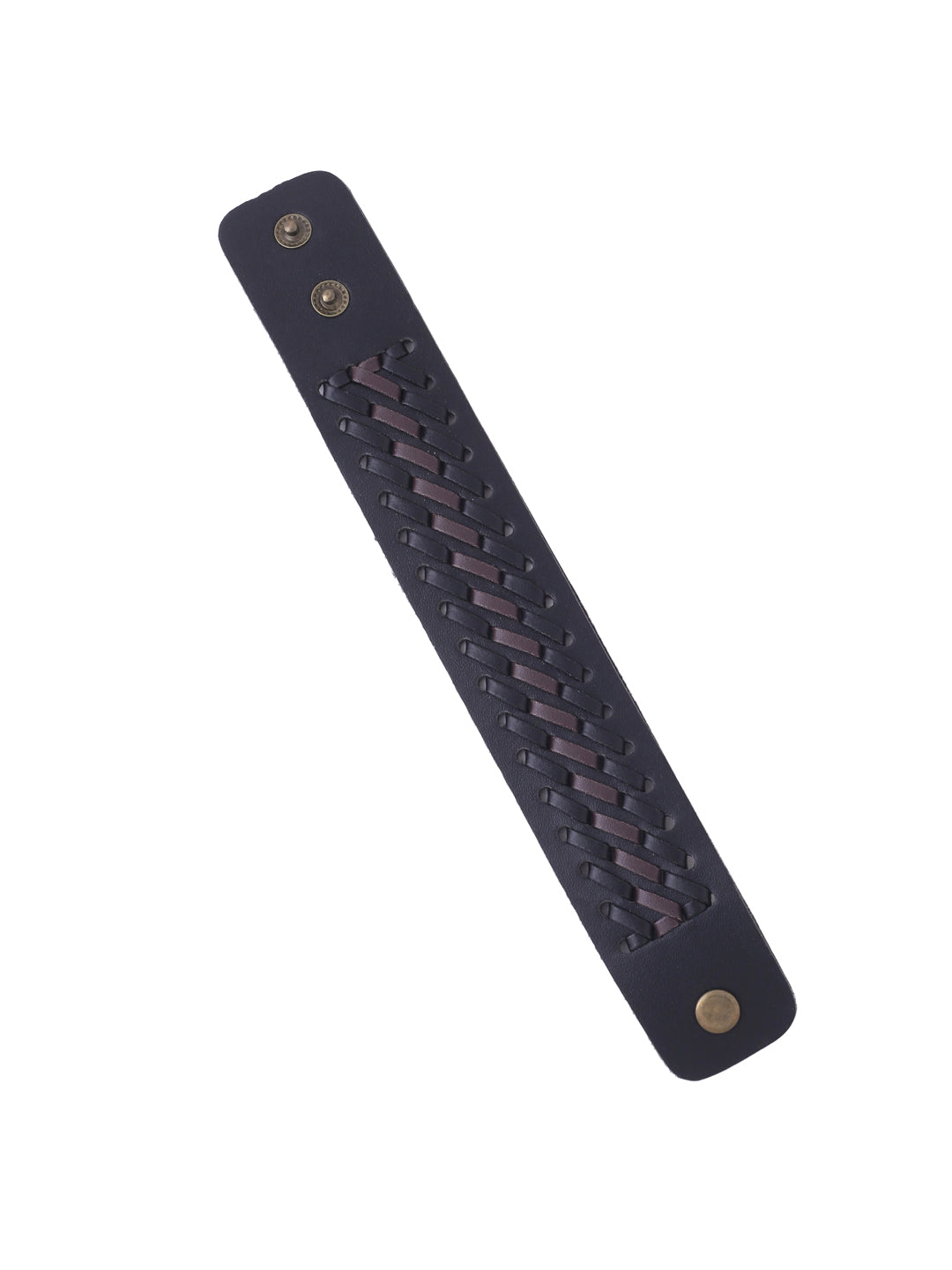 Men's Black leather bracelet