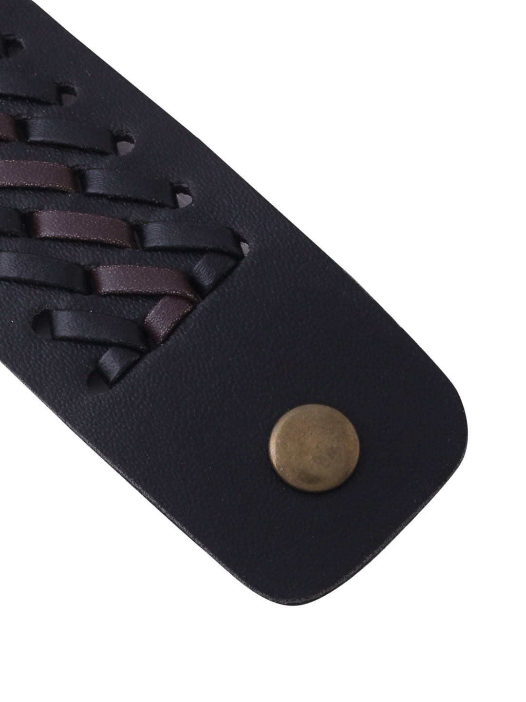 Men's Black leather bracelet