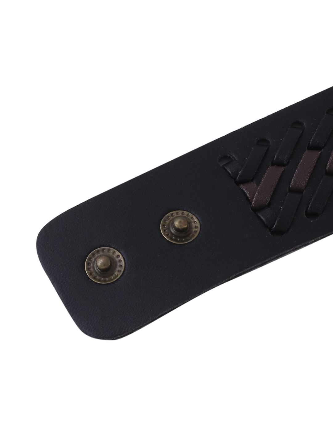 Men's Black leather bracelet