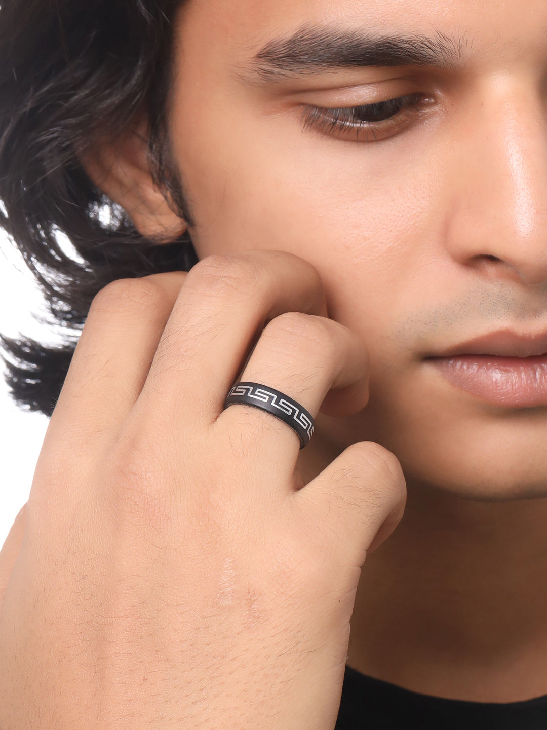 Men's Silver Metal Ring