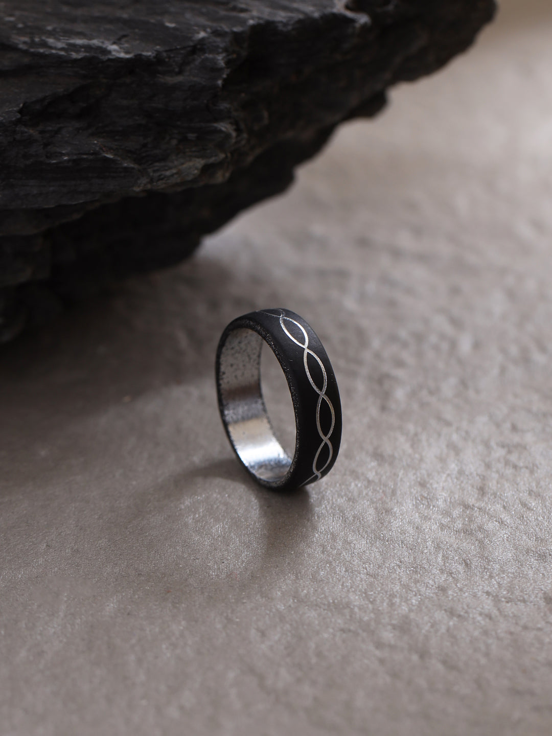 Men's Black Metal Ring