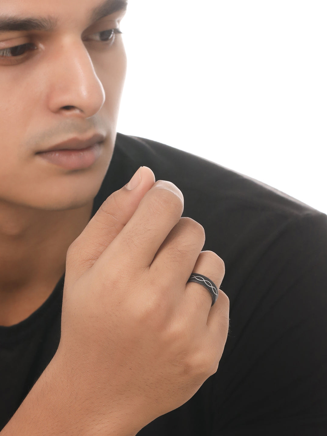 Men's Black Metal Ring