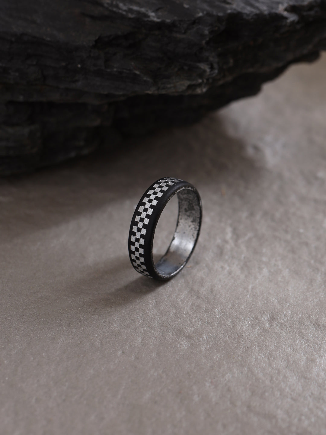 Men's Black Metal Ring