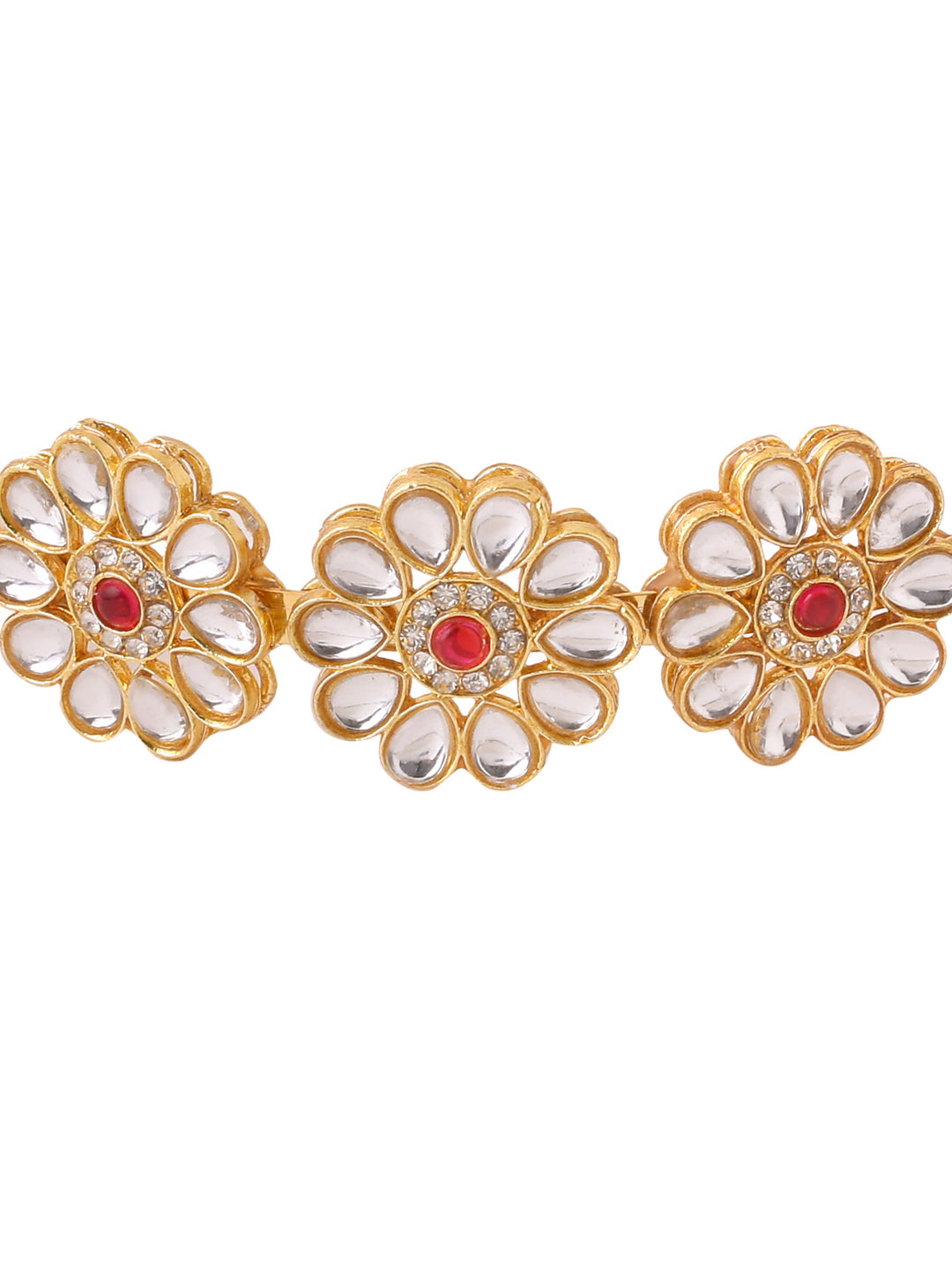Women's Rajputi Gold-Plated Kundan Matha patti Hairband
