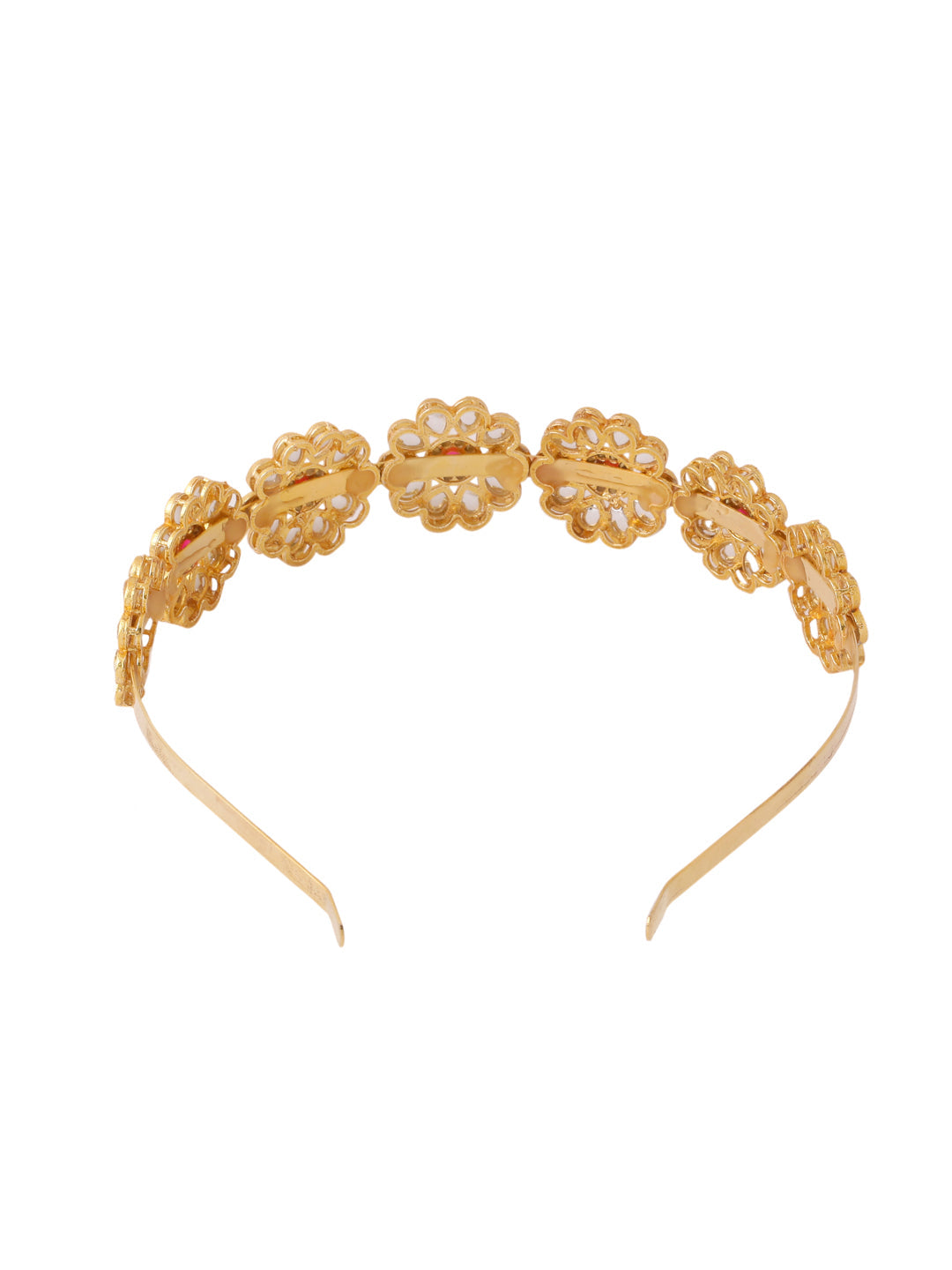 Women's Rajputi Gold-Plated Kundan Matha patti Hairband