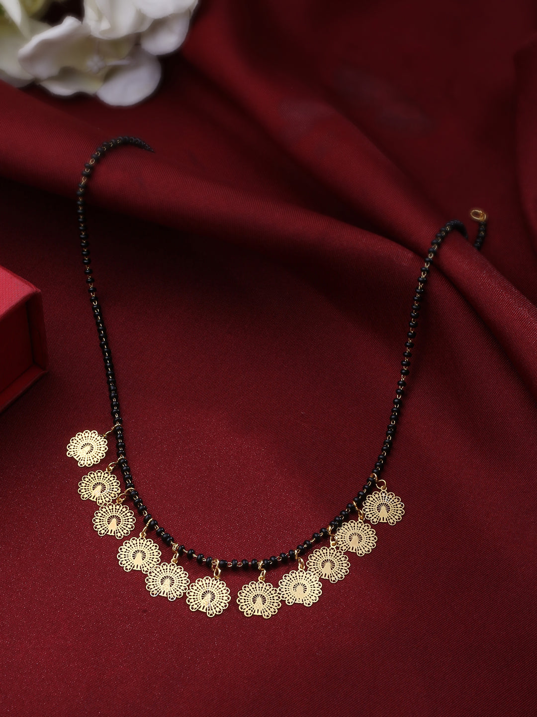 Women's Ethnic Gold-Plated Beaded Mangalsutra