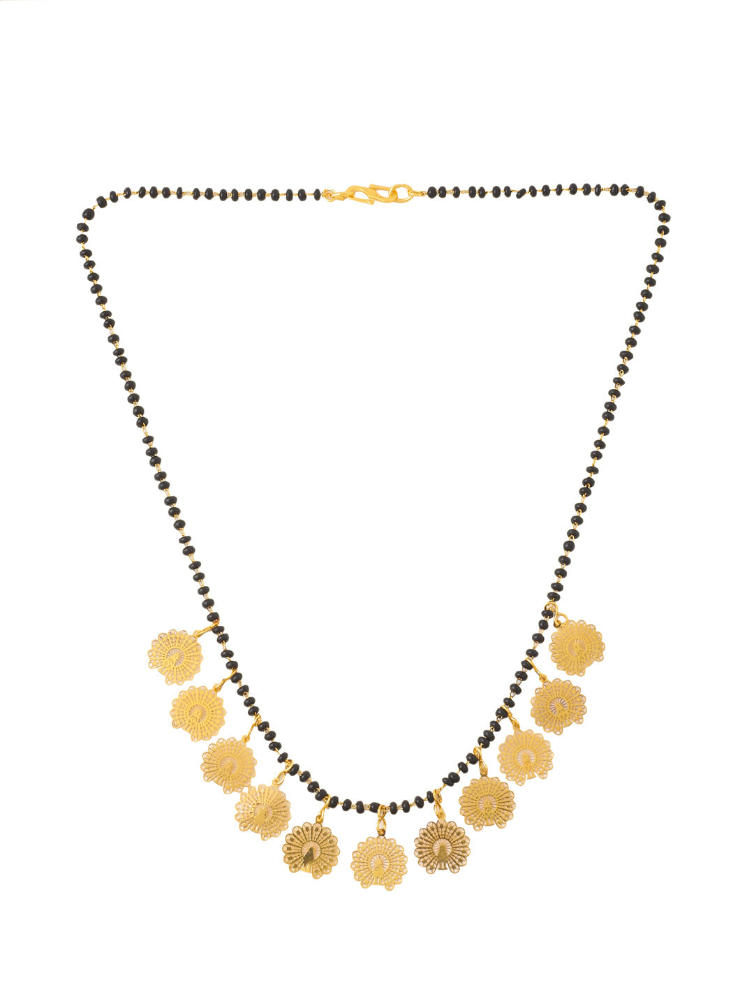 Women's Ethnic Gold-Plated Beaded Mangalsutra