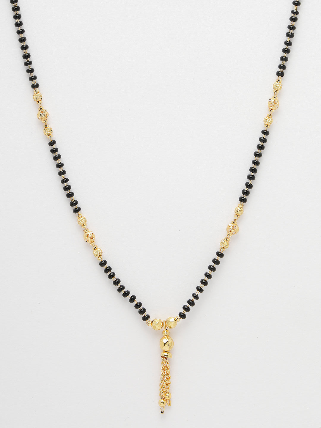 Women's Ethnic Gold-Plated Beaded Mangalsutra