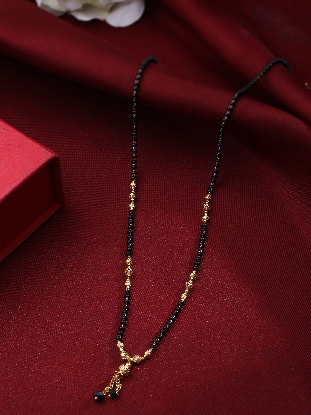 Women's Ethnic Gold-Plated Beaded Mangalsutra