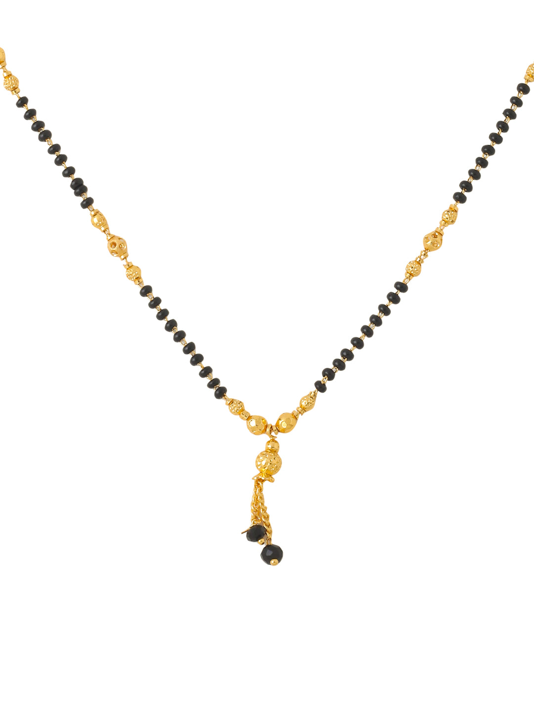 Women's Ethnic Gold-Plated Beaded Mangalsutra - NVR
