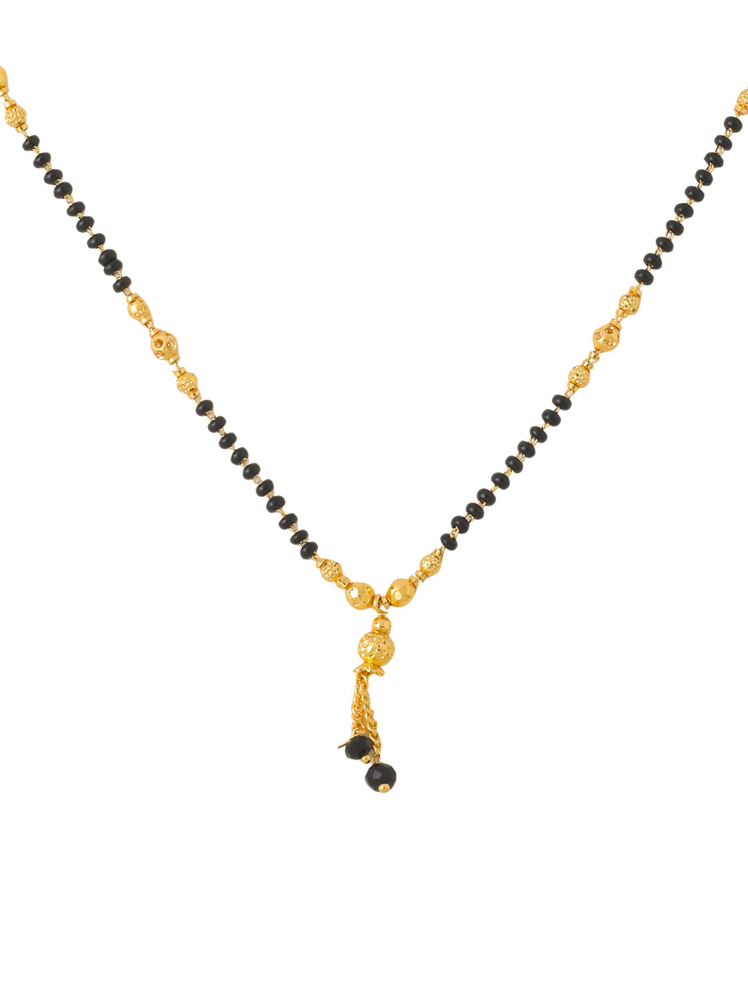 Women's Ethnic Gold-Plated Beaded Mangalsutra