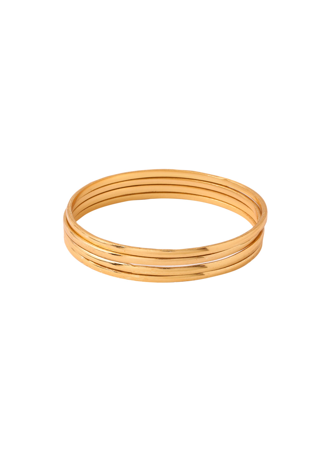 Women's Set Of 4 Gold-Plated Traditional Daily use Bangles - NVR