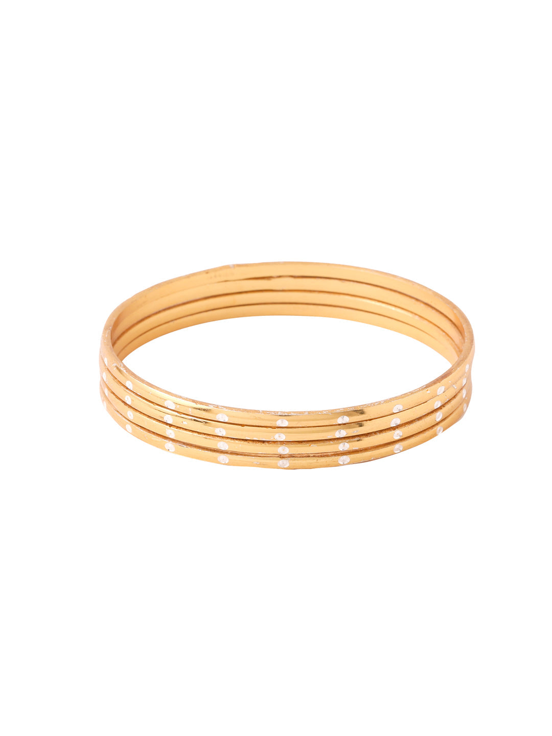 Women's Set Of 4 Gold-Plated Traditional Bangles