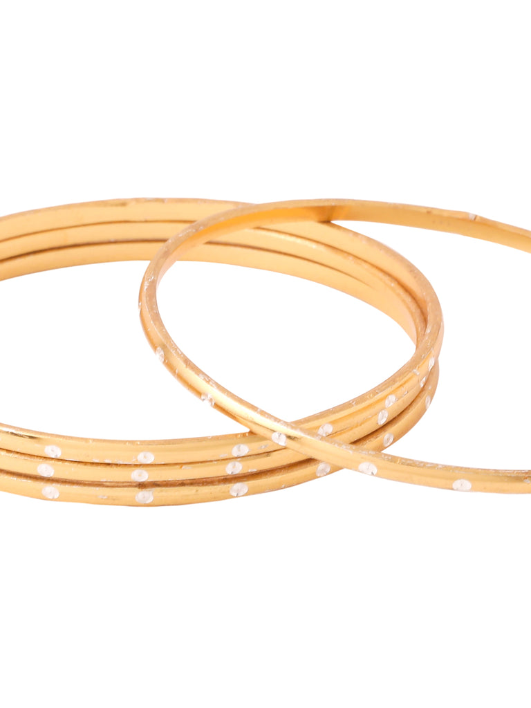 Women's Set Of 4 Gold-Plated Traditional Bangles