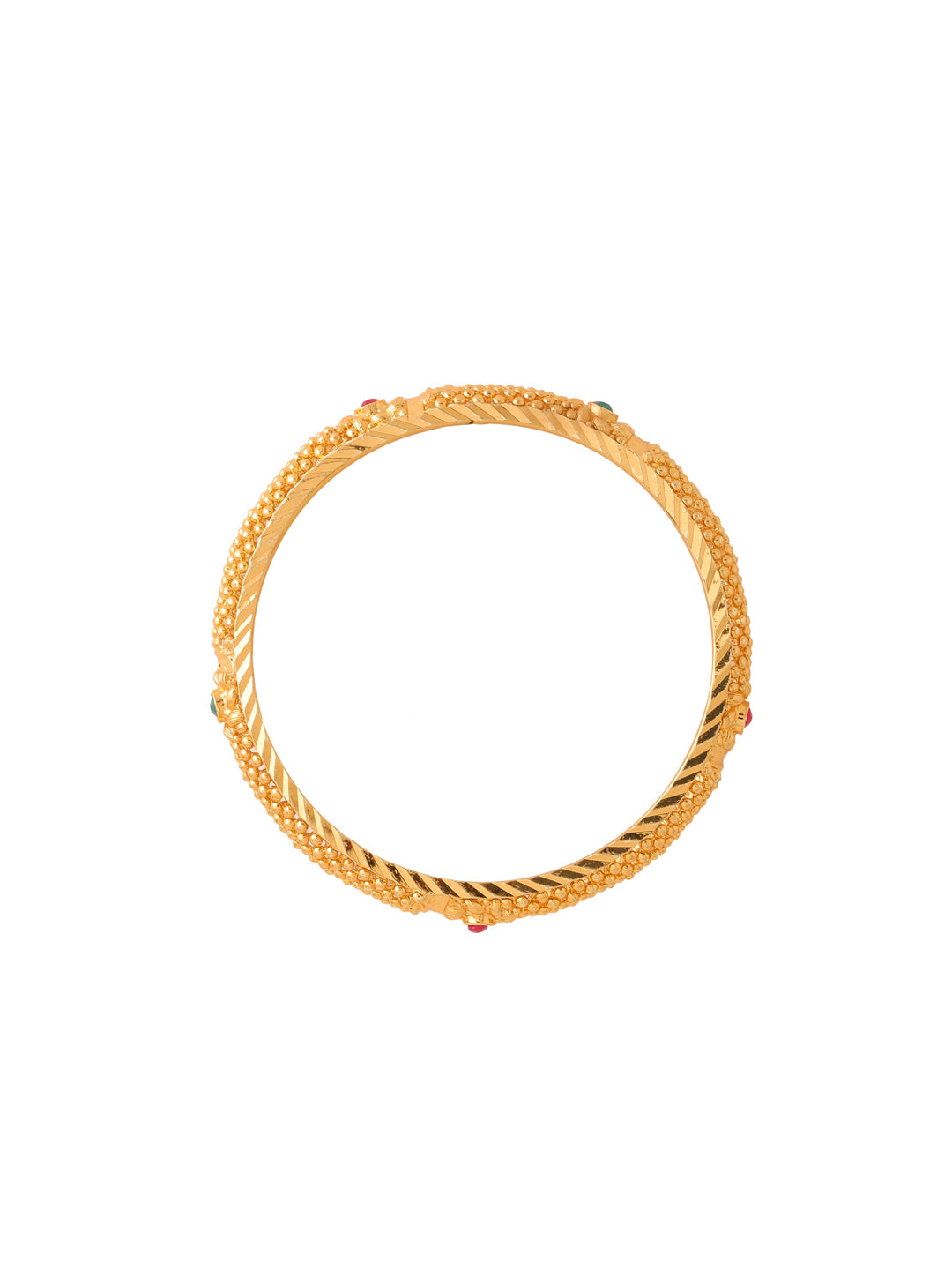 Women's Set Of 2 Gold-Plated Traditional Bangles - NVR