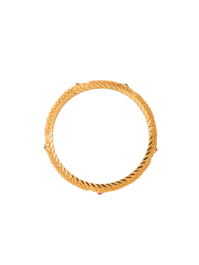 Women's Set Of 4 Gold-Plated Traditional Bangles