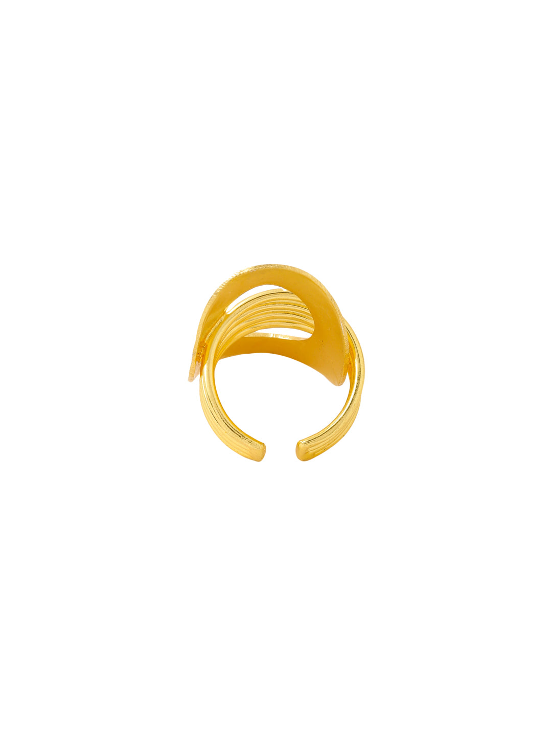 Women's Western Gold Plated Adjustable Finger Ring - NVR