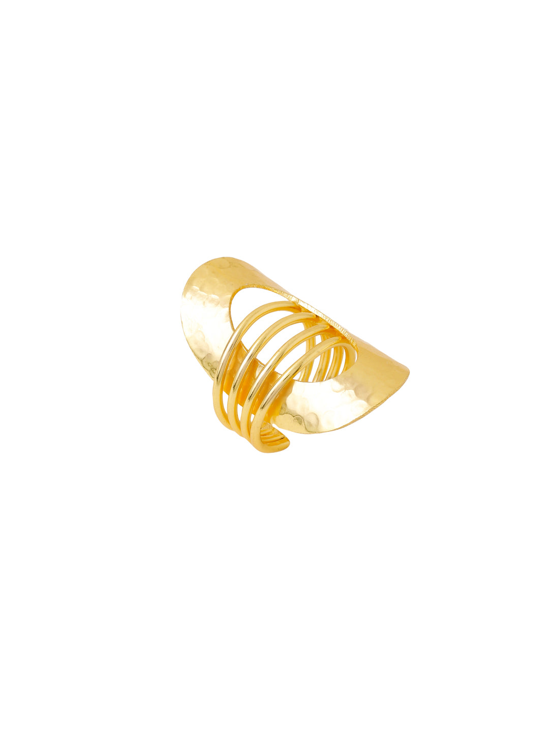 Women's Western Gold Plated Adjustable Finger Ring - NVR