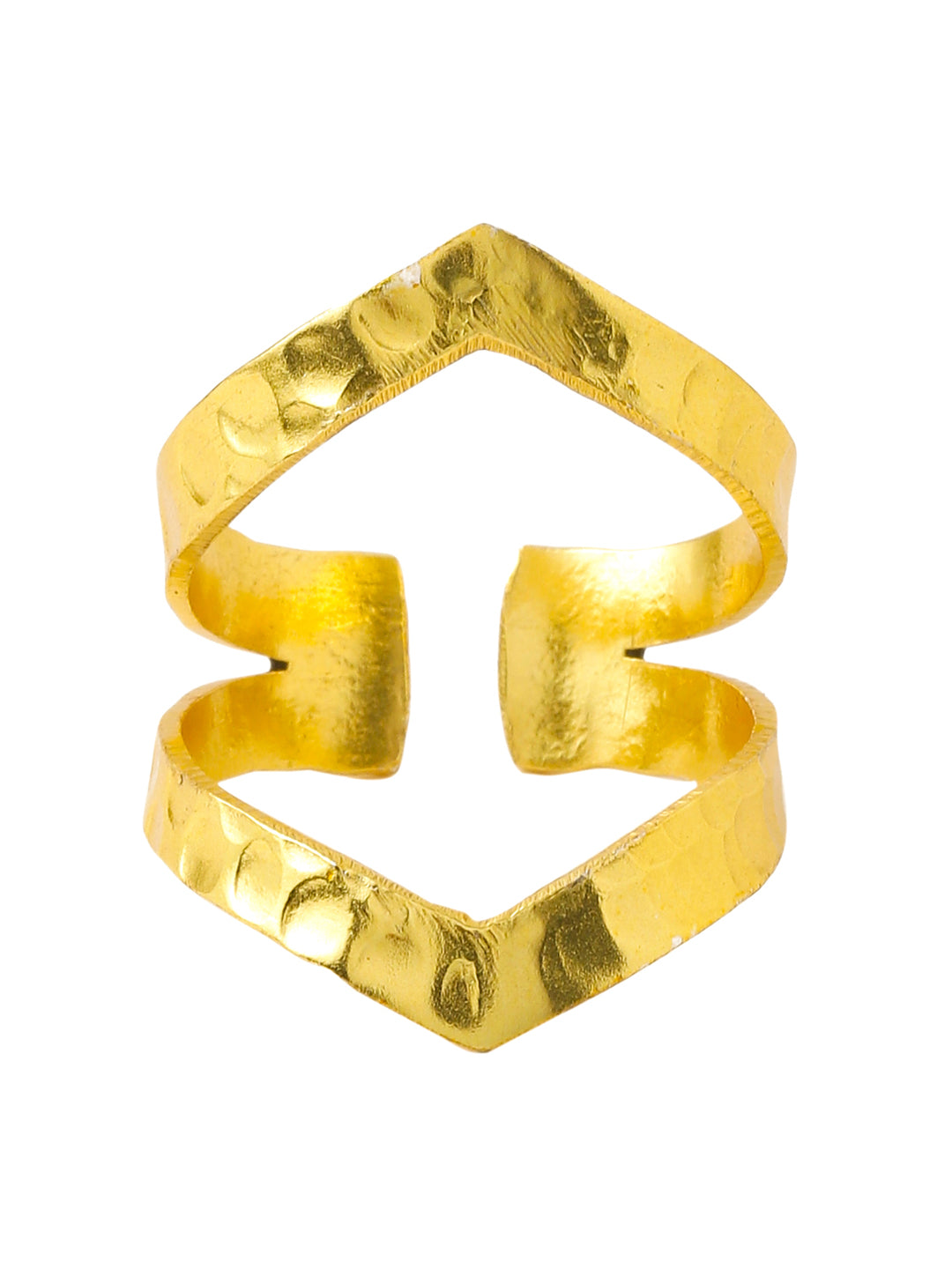 Women's Gold Plated adjustable finger Ring - NVR