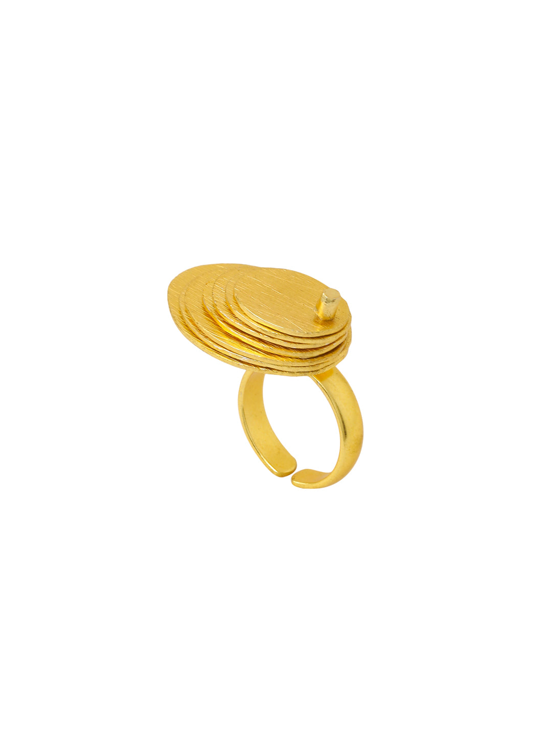 Women's Western Gold Plated Ajustable Finger Ring - NVR
