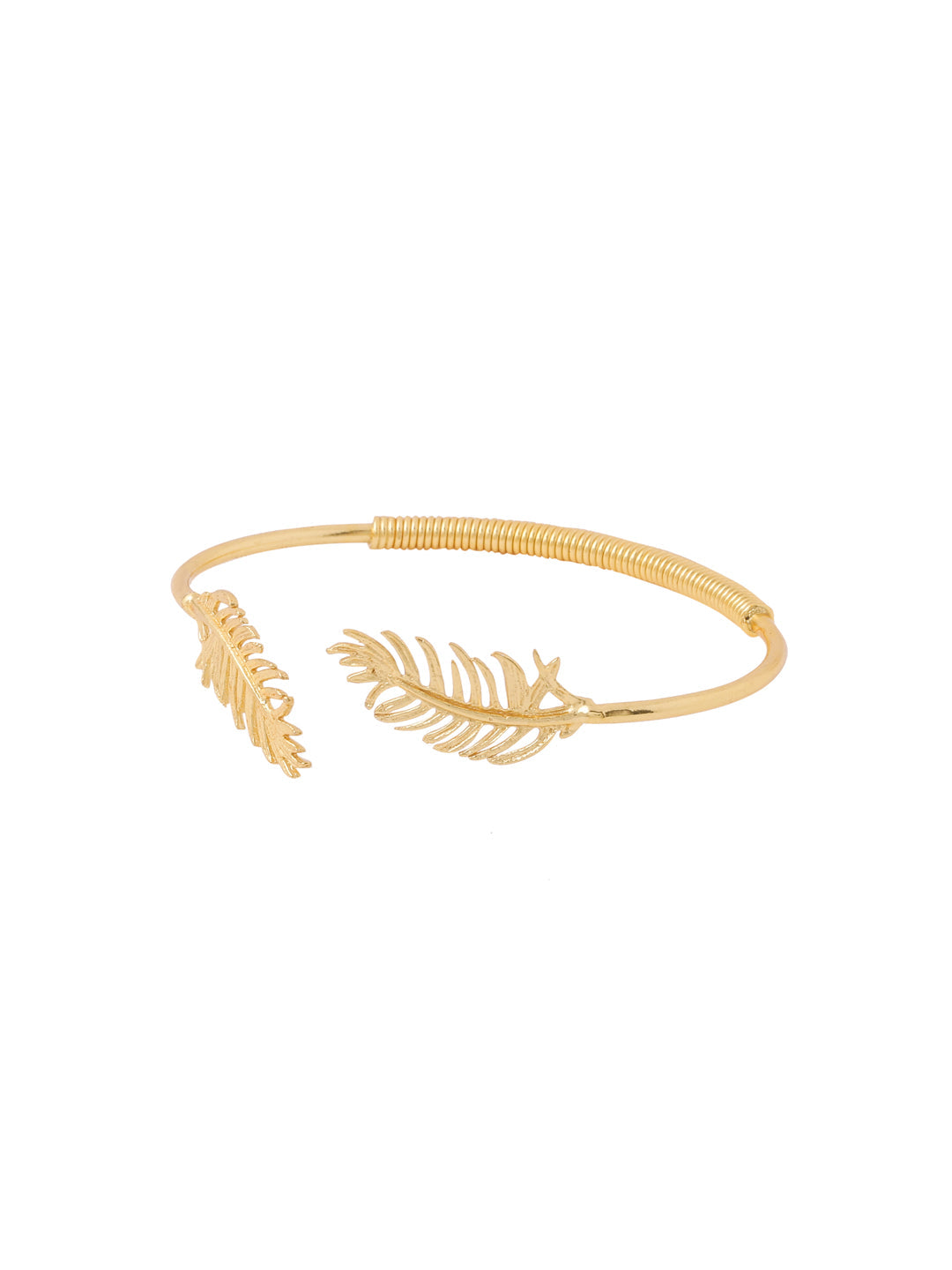 Women's gold plated adjustable Kada bracelet