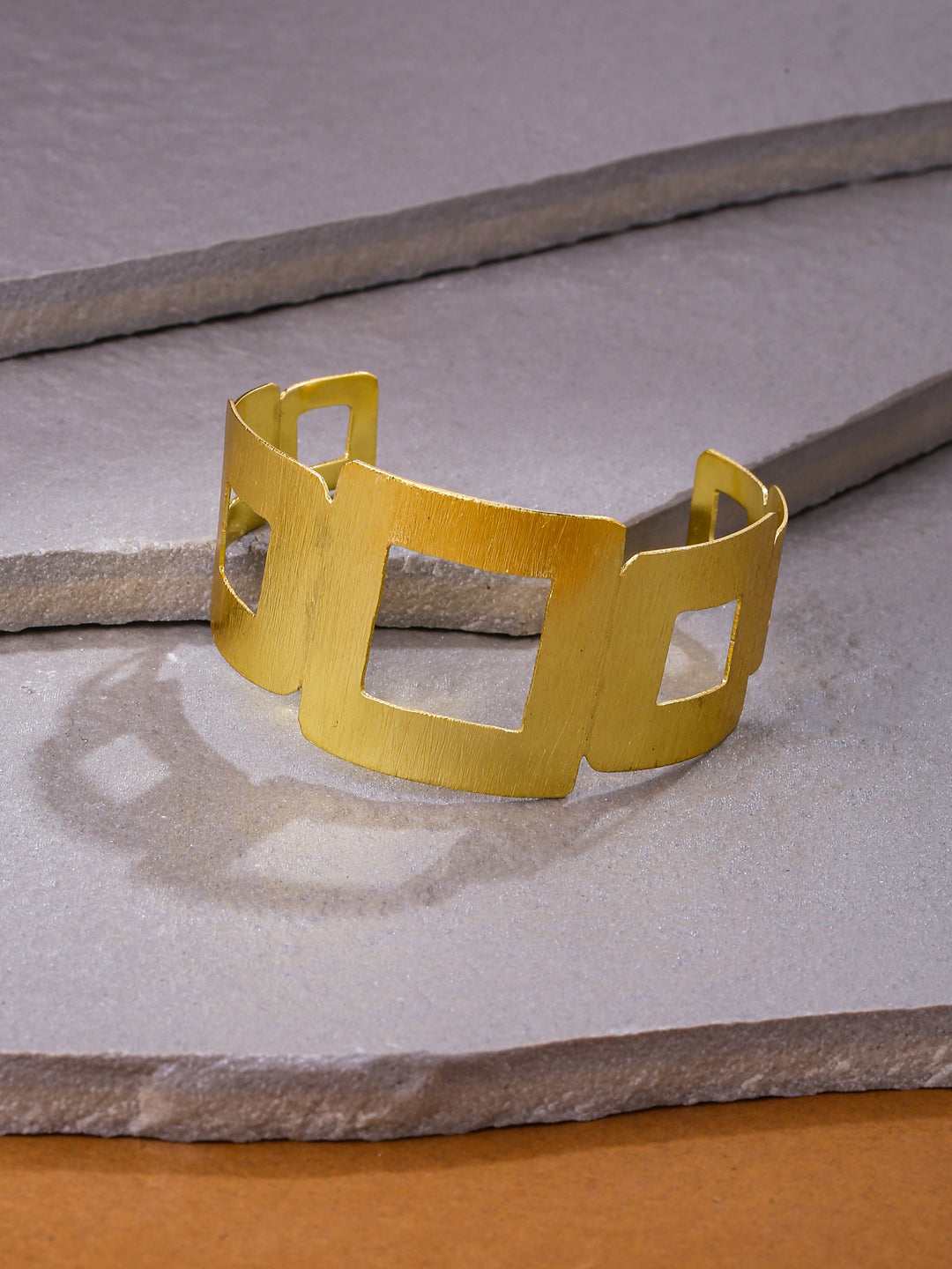 Women's gold plated adjustable Kada bracelet