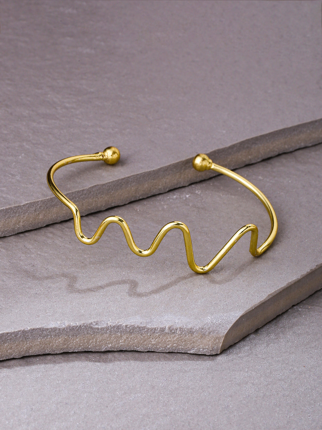 Women's gold plated adjustable Kada bracelet