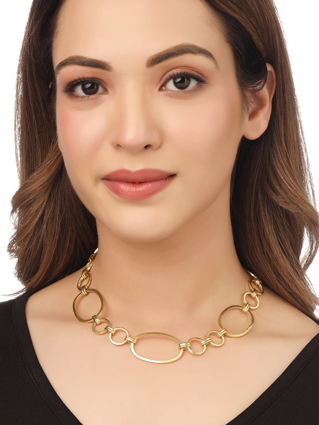 Women's gold plated statement Necklace - NVR