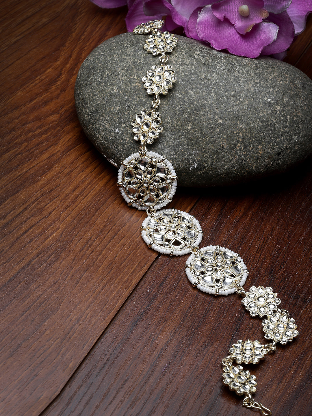 Women's Gold-Plated Traditional Trending Matha Patti