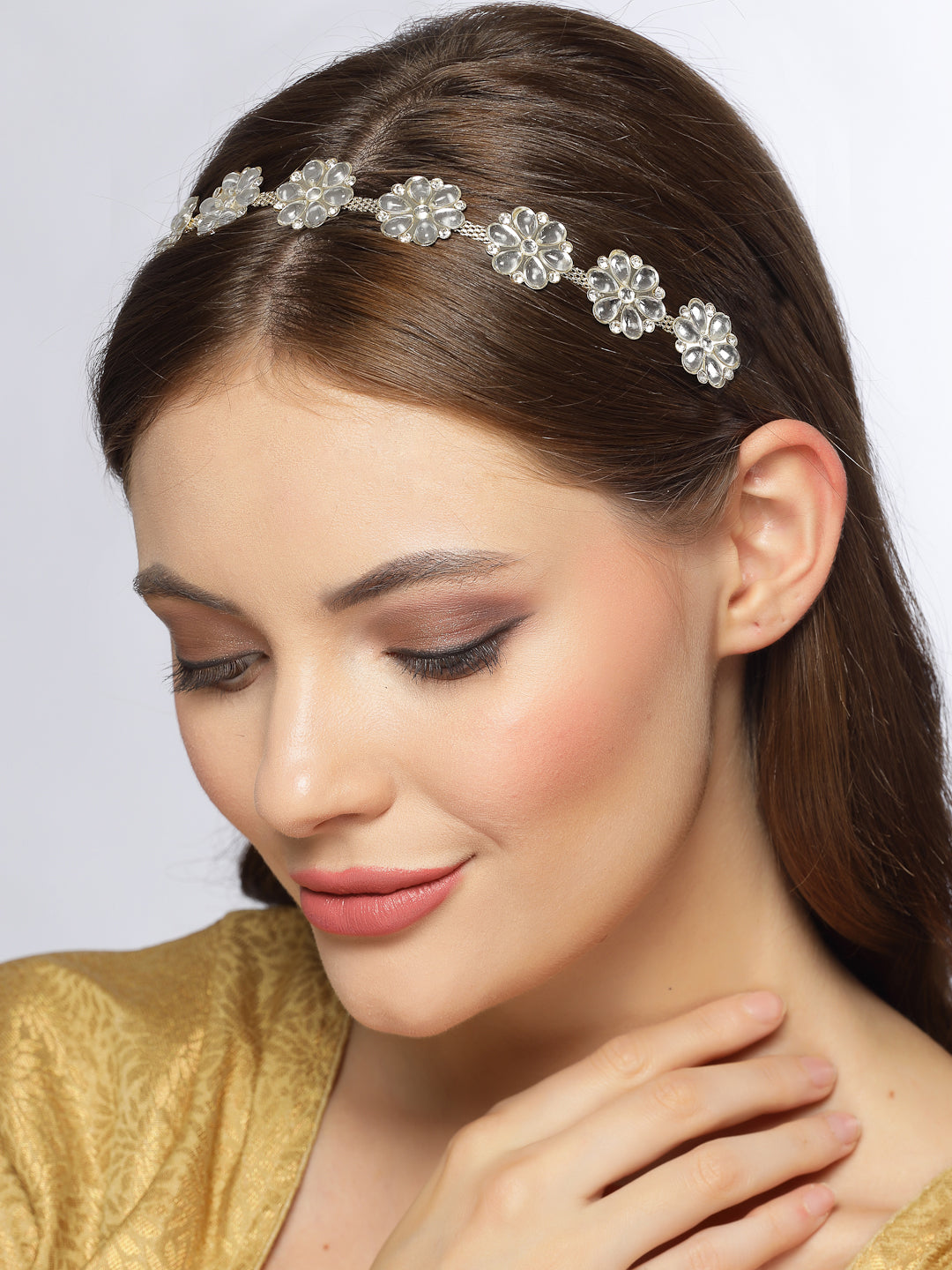 Women's Gold-Plated Traditional Trending Matha Patti