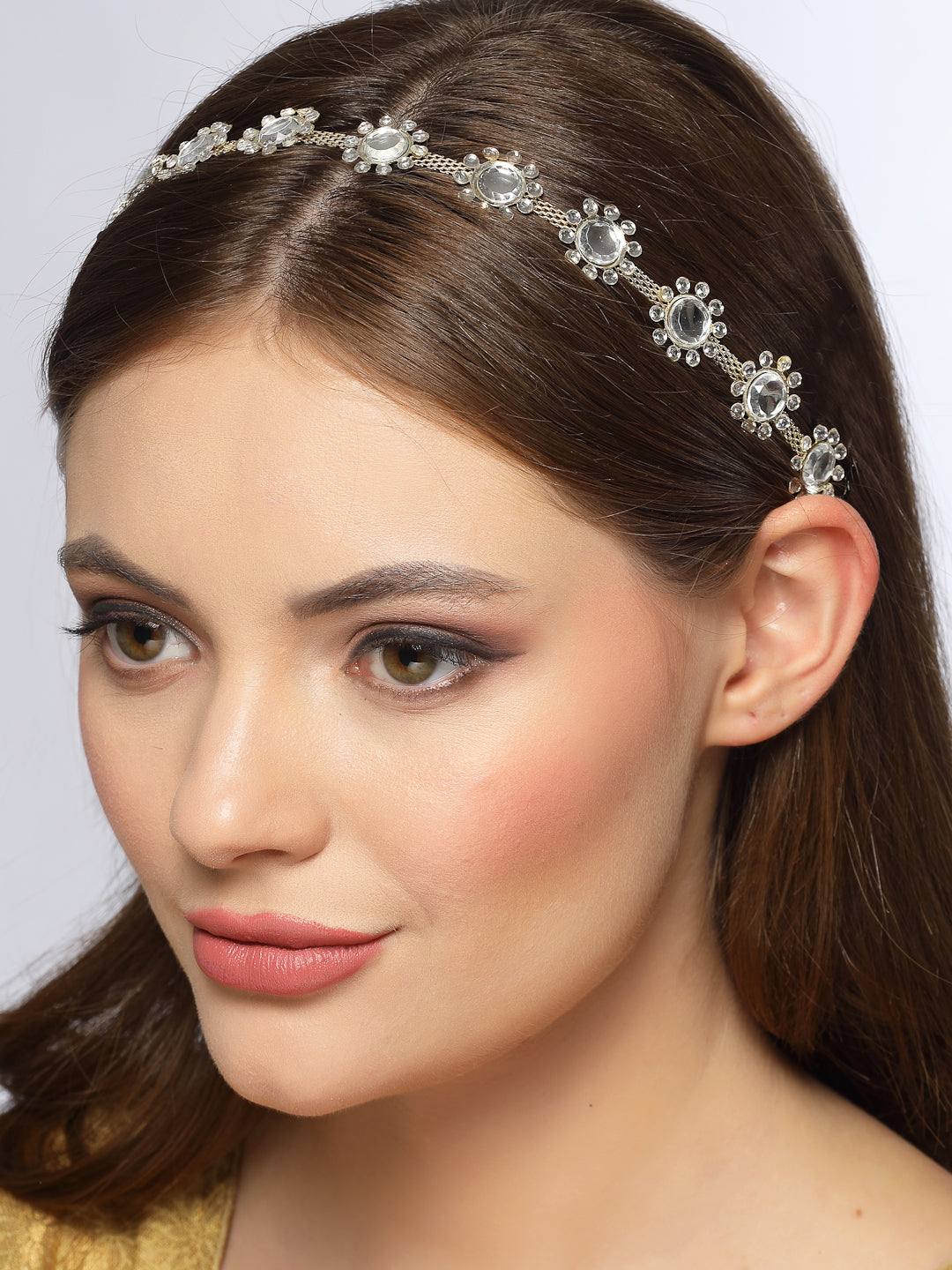 Women's Gold-Plated Traditional Trending Matha Patti
