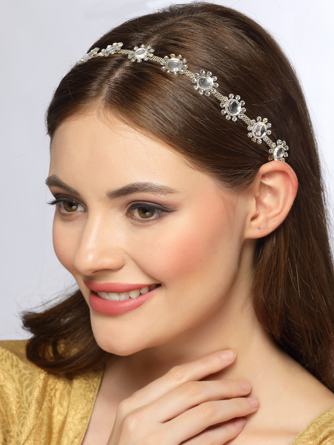 Women's Gold-Plated Traditional Trending Matha Patti