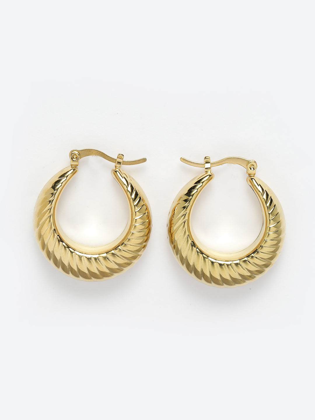 Women's Gold Circular Hoop Earrings