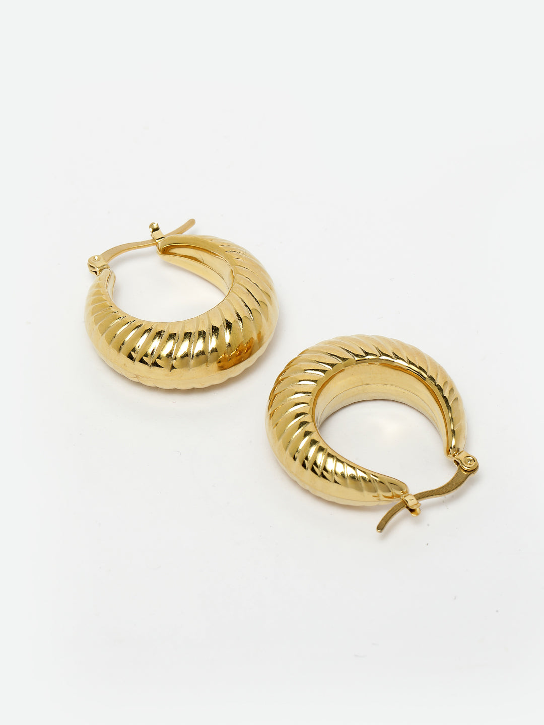 Women's Gold Circular Hoop Earrings