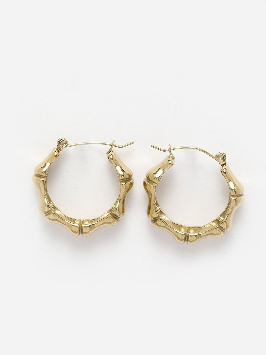 Women's Gold Circular Hoop Earrings
