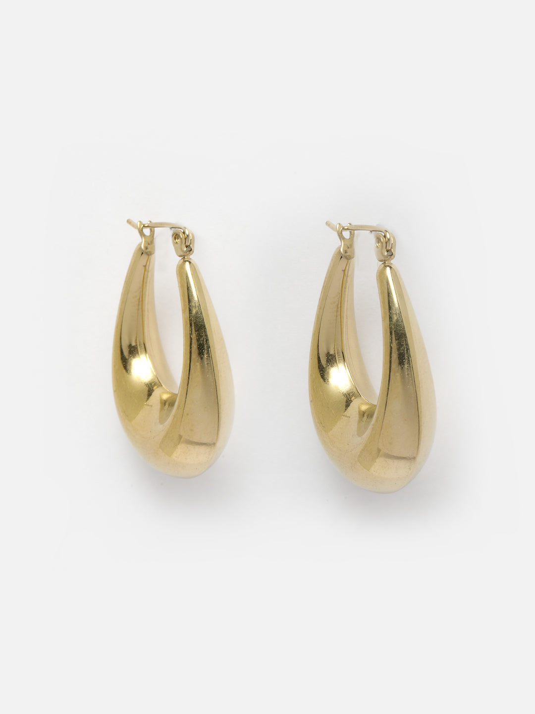 Women's Gold Circular Hoop Earrings