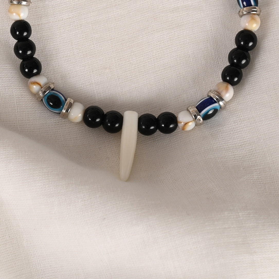 Unisex Pearl Evil Eye Adjustable Bracelet