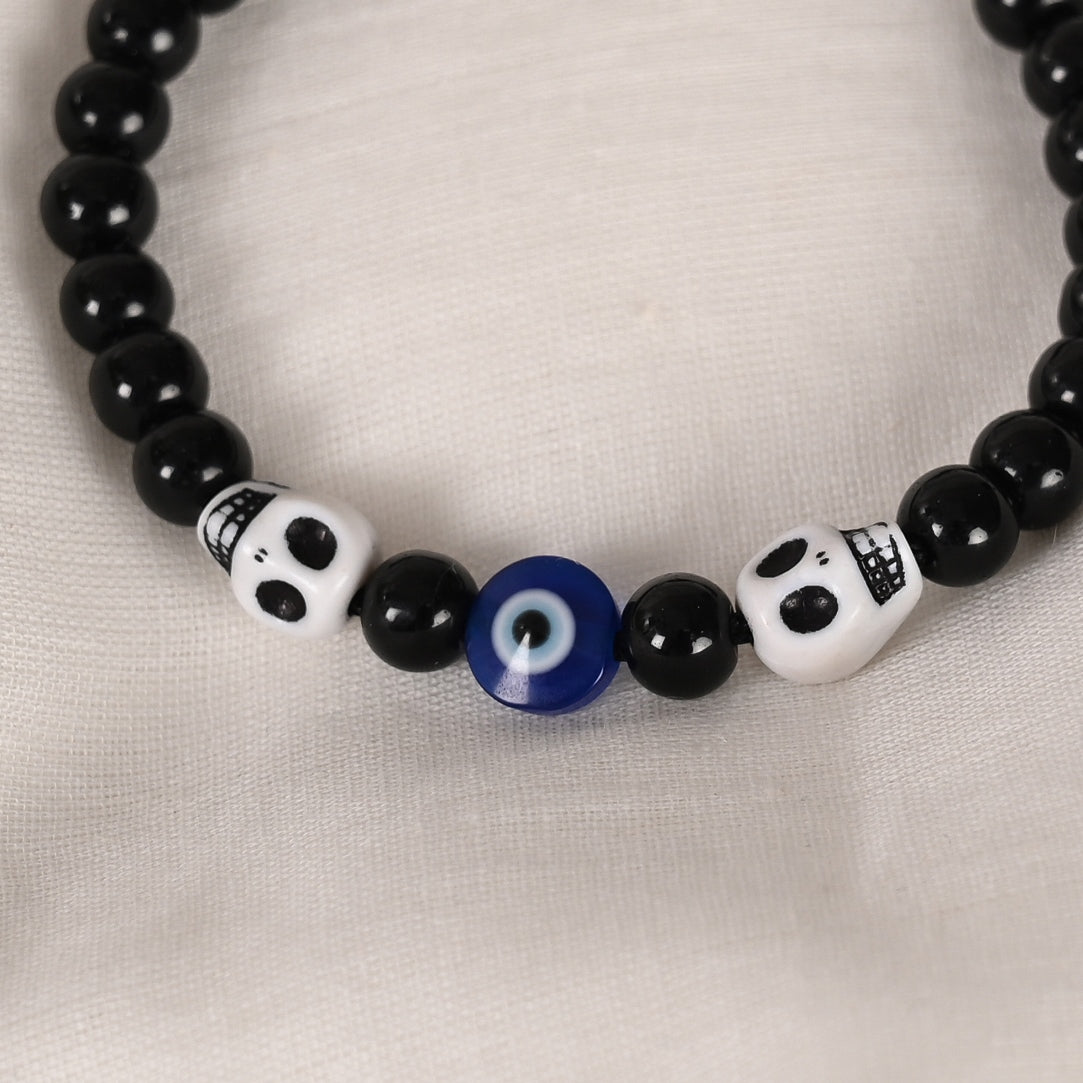 Unisex Black Evil Eye Adjustable Bracelet