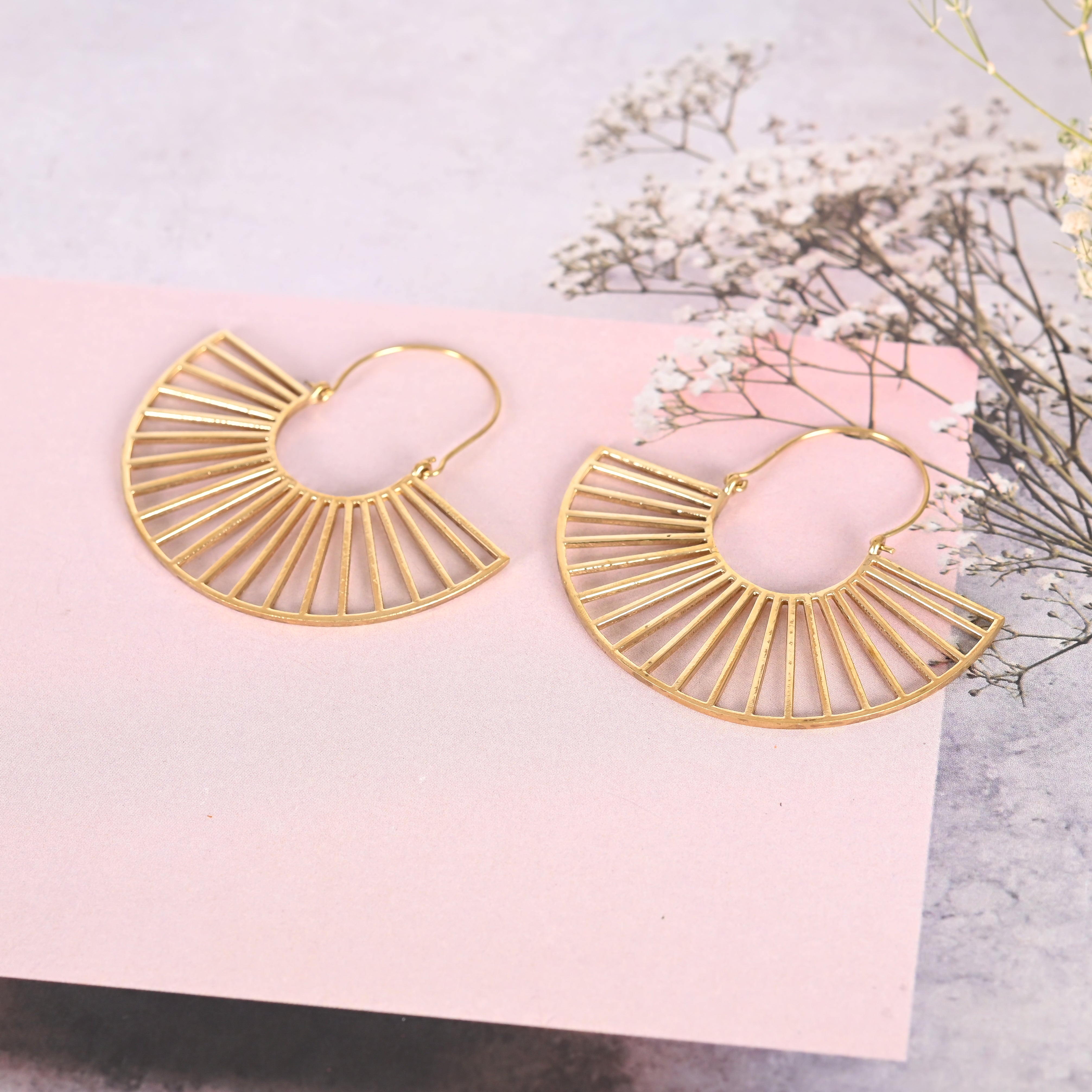 Women's Golden hoop earrings