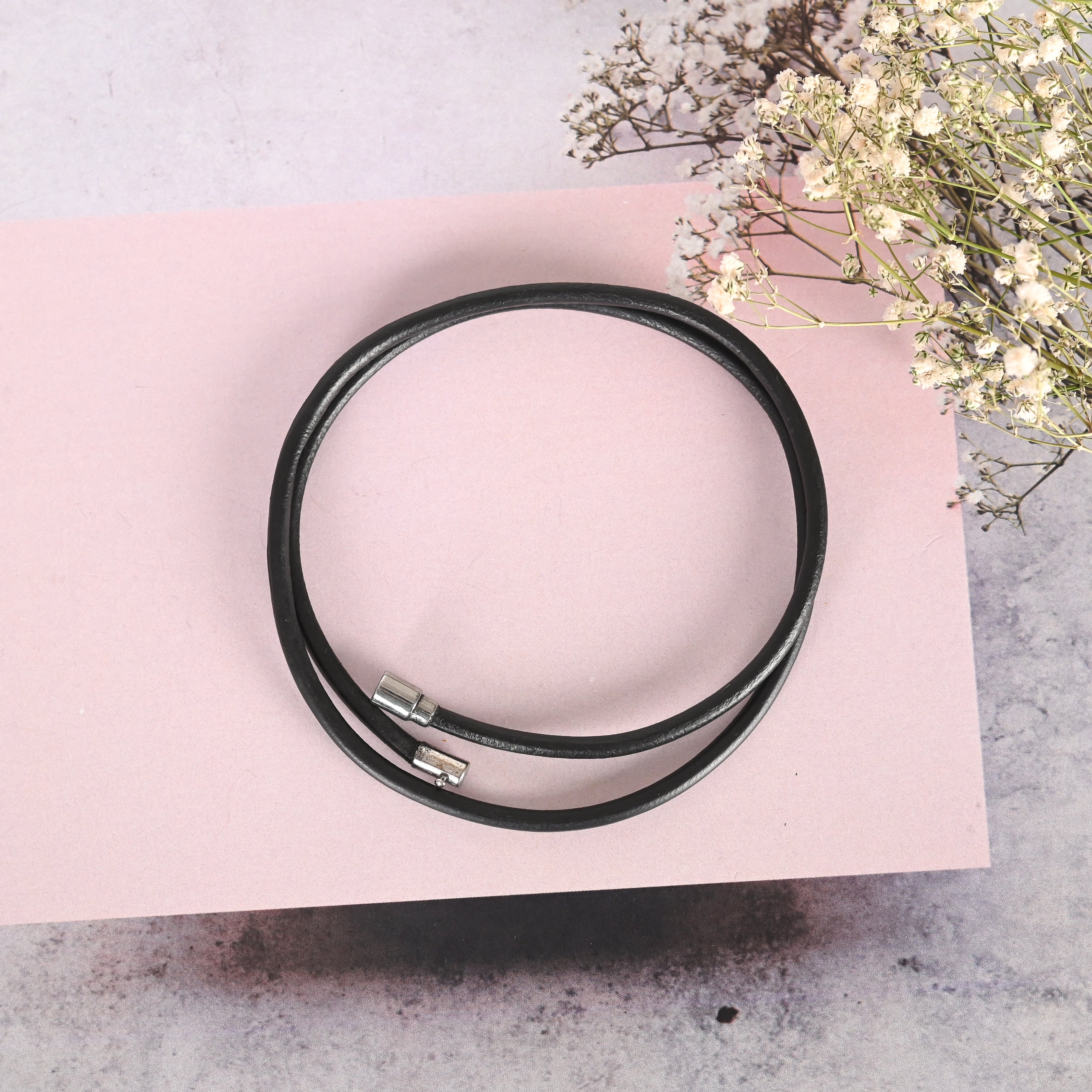 Men's Black wraparound bracelet