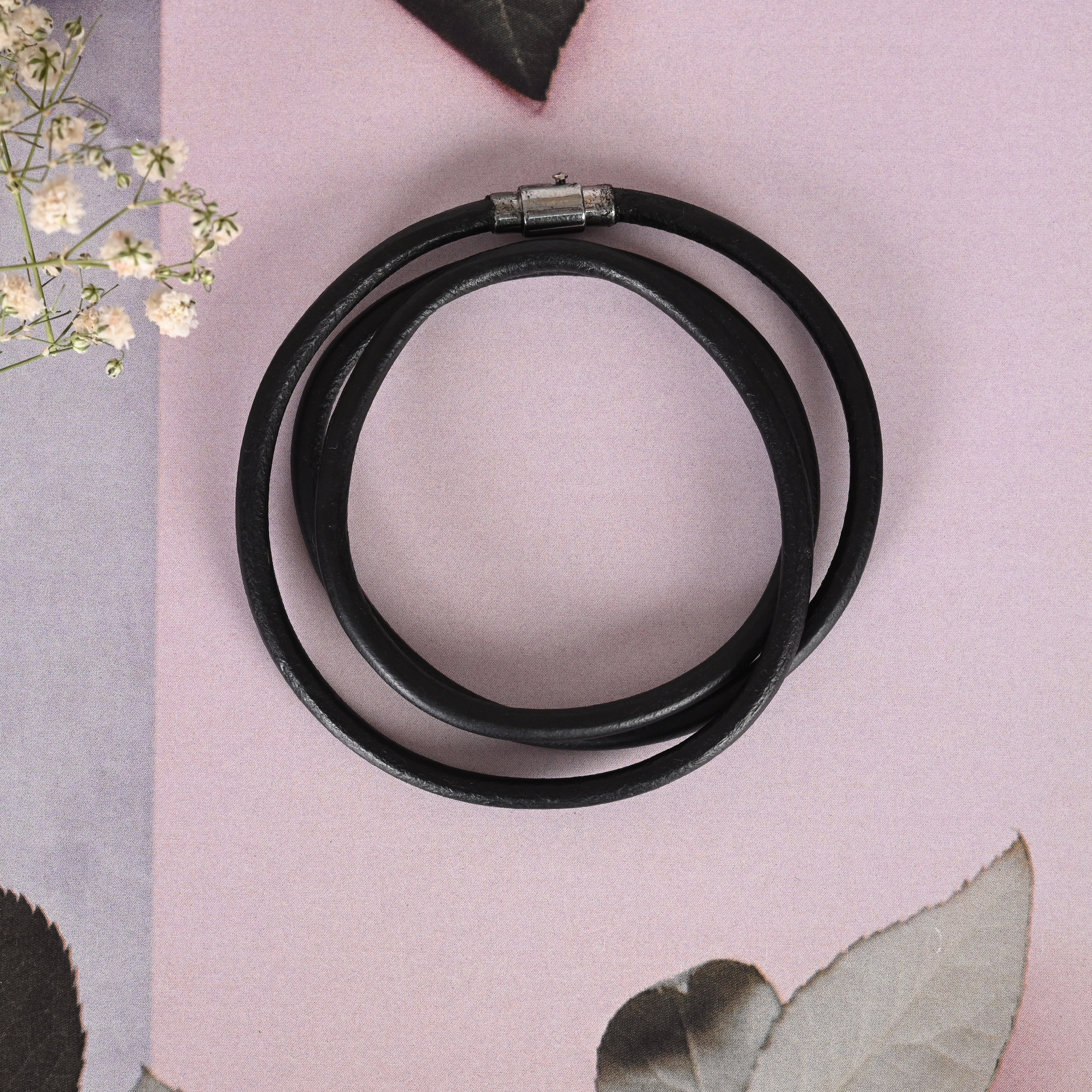 Men's Black wraparound bracelet