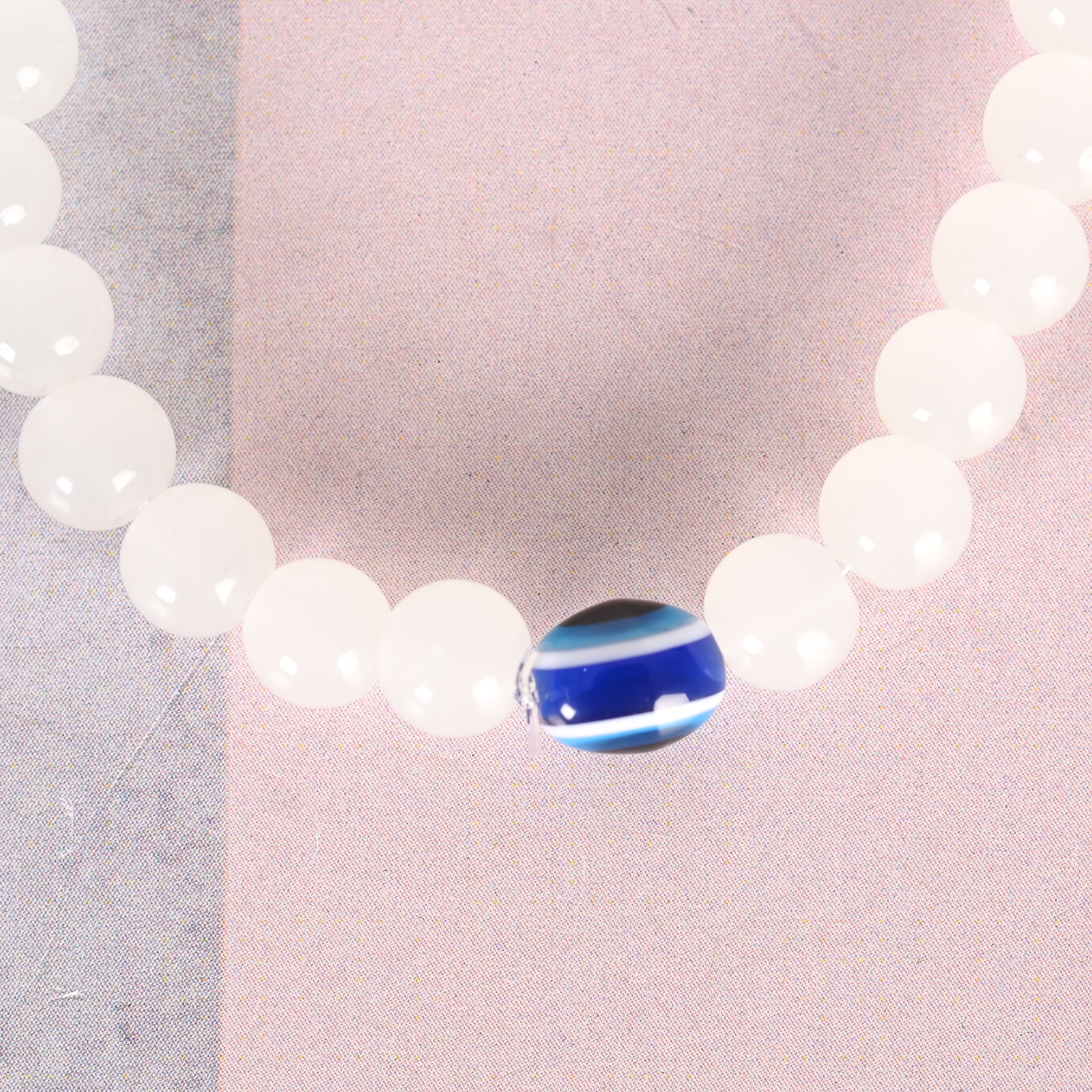 Unisex Evil Eye Crystal Elasticated Braclet