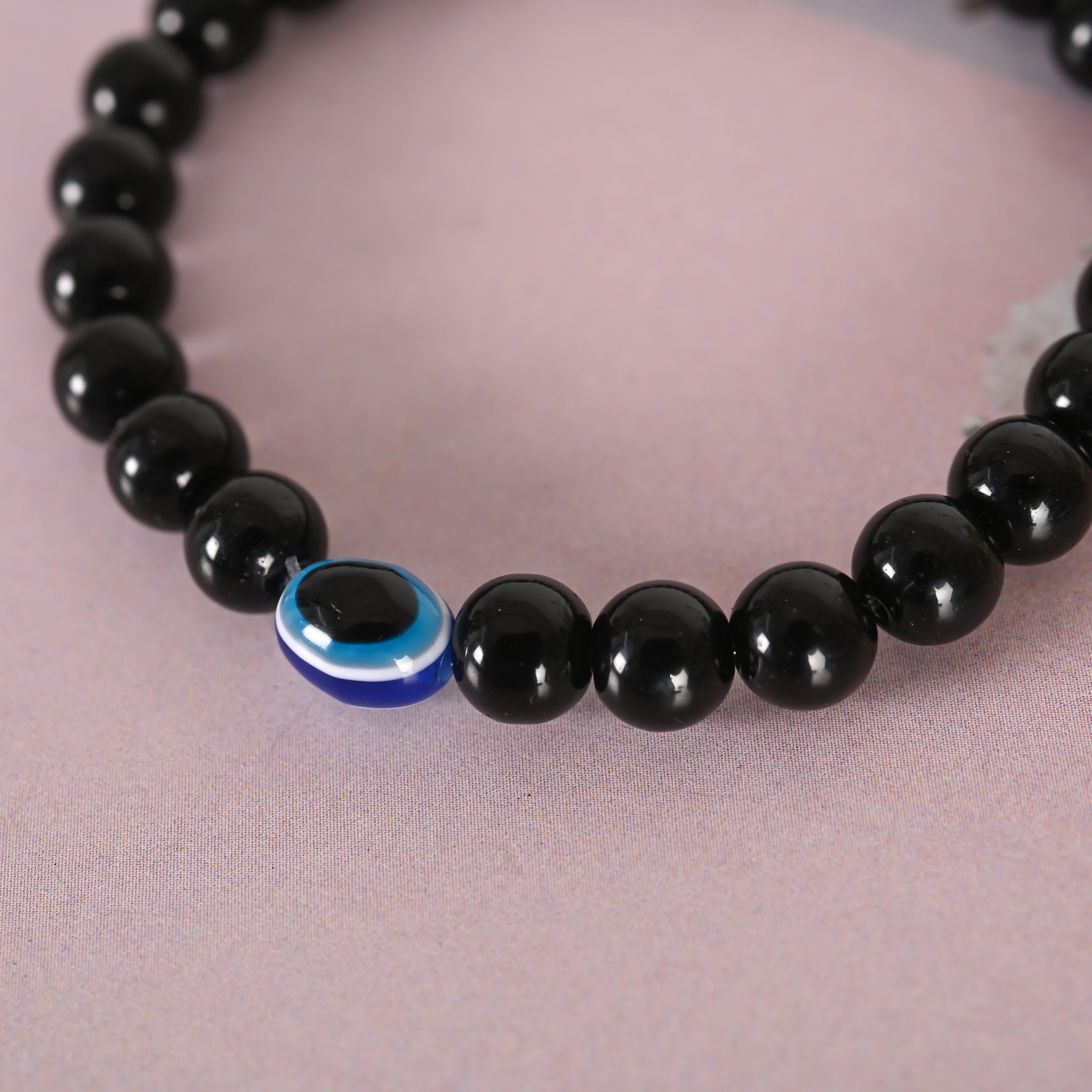 Unisex Marble Crystal Beaded Elasticated Bracelet