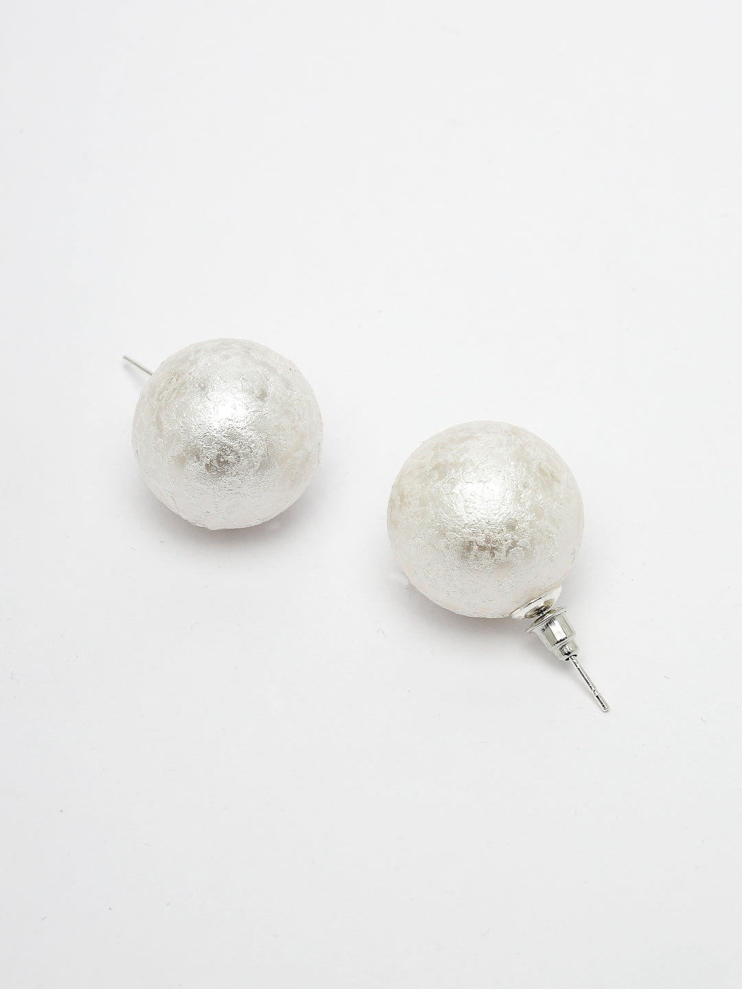 Women's white color Moon Stud earrings