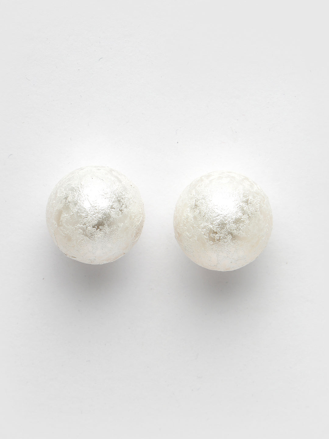 Women's white color Moon Stud earrings