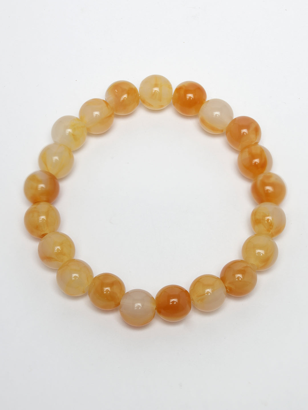 Unisex Set Of 4 Artificial Beads-Beaded Evil Eye Elasticated Bracelet