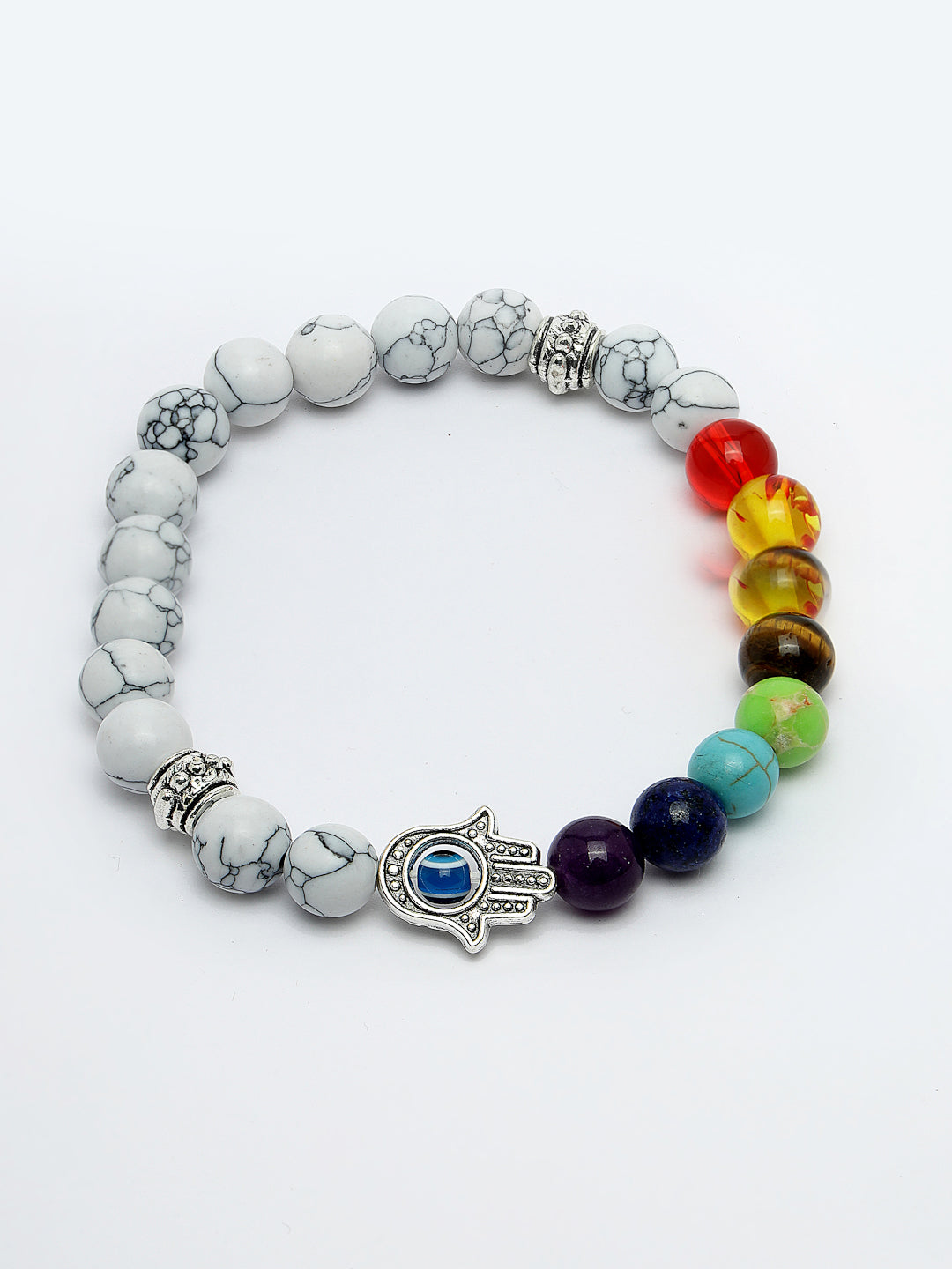 Unisex Multi colour Marbel Crystal Elasticated Bracelet