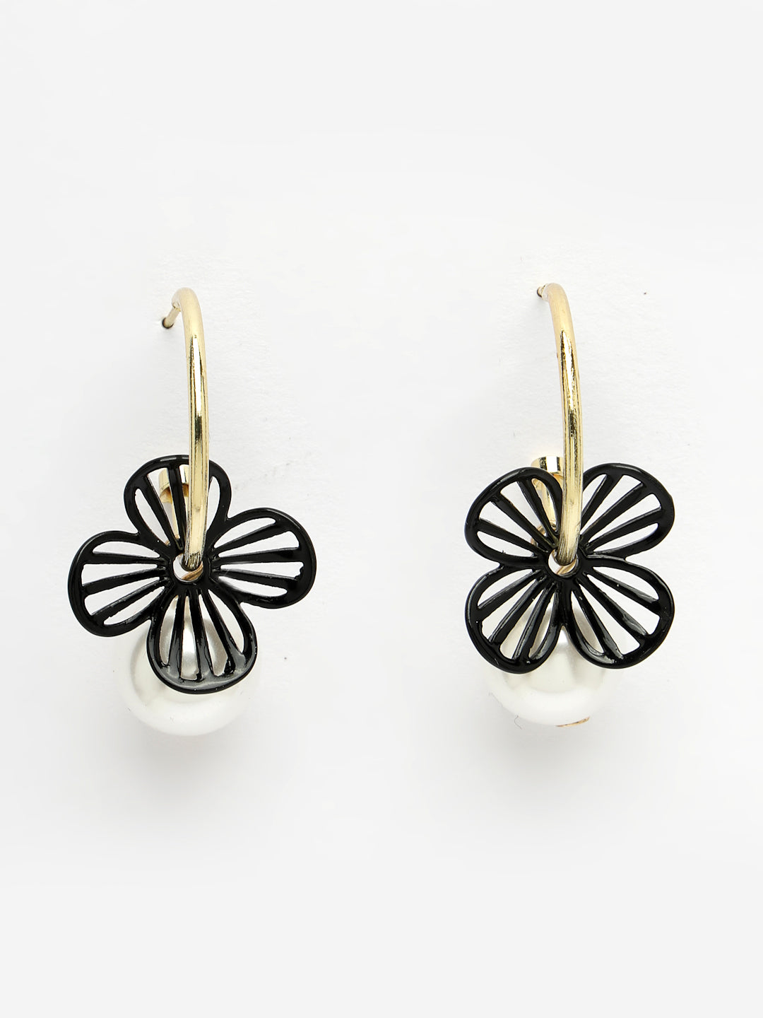 Women's Gold-Toned Teardrop Shaped Drop Earrings
